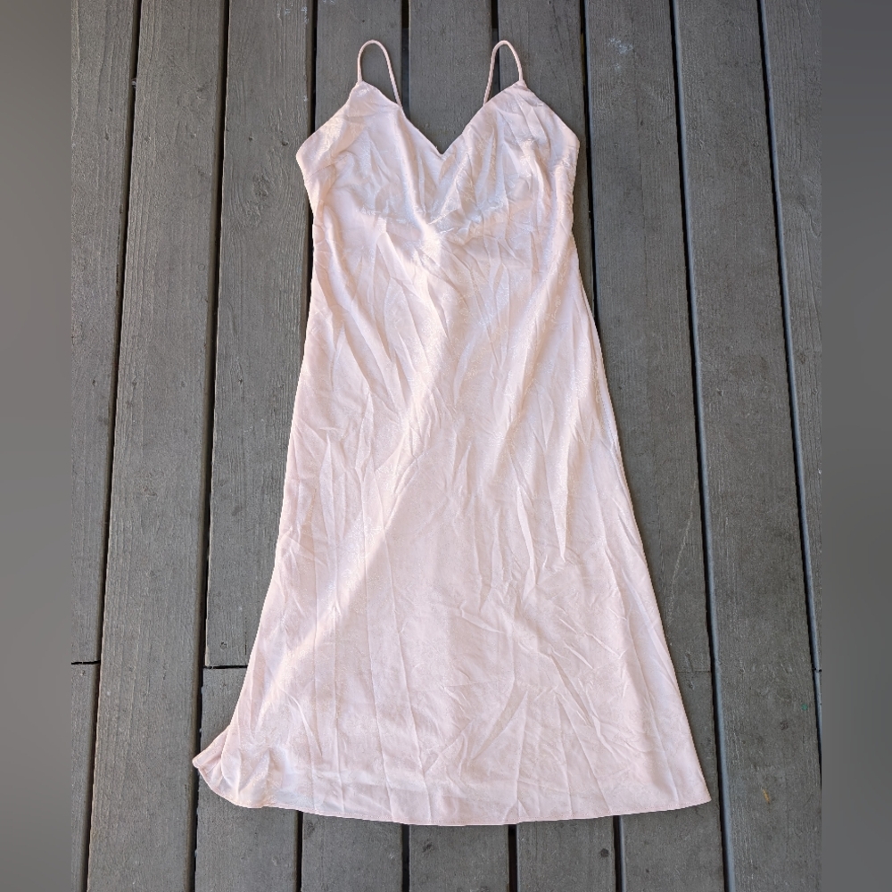 LPA Blush Ilda Floral Satin Midi Slip Dress XL Low‎ Back Garden Party Wedding